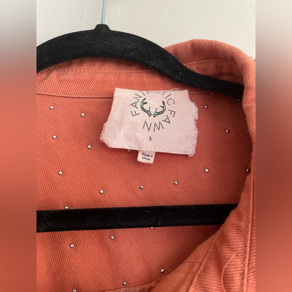 Fantastic Fawn cotton frayed studded jacket size small - Picture 6 of 6